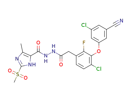 N'-({4-chloro-3-[(3-chloro-5-cyanophenyl)oxy]-2-fluorophenyl}acetyl)-4-methyl-2-(methylsulfonyl)-1H-imidazole-5-carbohydrazide