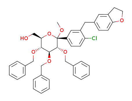 [(2R,3R,4S,5R,6S)-3,4,5-tribenzyloxy-6-[4-chloro-3-(2,3-dihydrobenzofuran-5-ylmethyl)phenyl]-6-methoxy-tetrahydropyran-2-yl]methanol