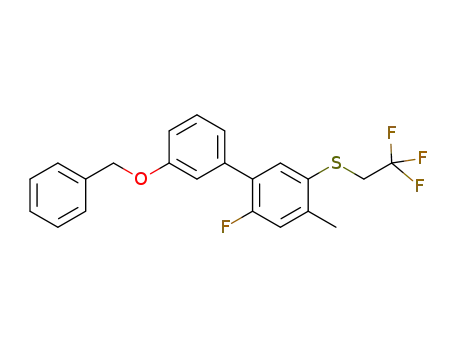 (3'-(benzyloxy)-6-fluoro-4-methyl-[1,1'-biphenyl]-3-yl)(2,2,2-trifluoroethyl)sulfane