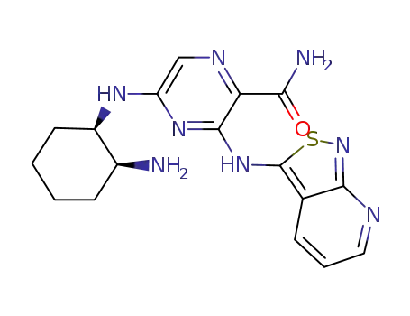 5-((1R,2S)-2-aminocyclohexylamino)-3-(isothiazolo[3,4-b]pyridin-3-ylamino)pyrazine-2-carboxamide