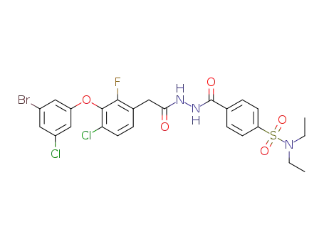 4-{[2-({3-[(3-bromo-5-chlorophenyl)oxy]-4-chloro-2-fluorophenyl}acetyl)hydrazino]carbonyl}-N,N-diethylbenzenesulfonamide