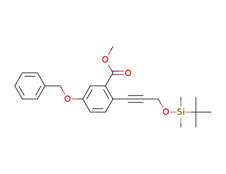 5-benzyloxy-2-[3-(tert-butyldimethylsilanyloxy)prop-1-ynyl]benzoic acid methyl ester