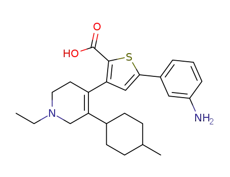 5-(3-amino-phenyl)-3-[1-ethyl-5-(4-methyl-cyclohexyl)-1,2,3,6-tetrahydro-pyridin-4-yl]-thiophene-2-carboxylic acid