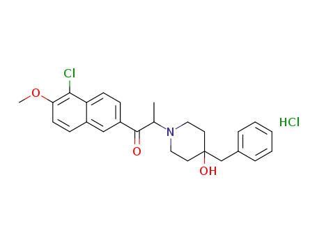 2-(4-benzyl-4-hydroxypiperidin-1-yl)-1-(5-chloro-6-methoxynaphthalen-2-yl)propan-1-one hydrochloride