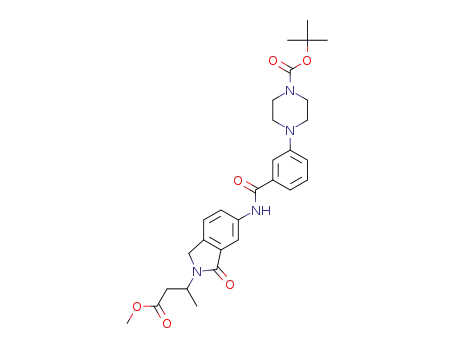 3-{6-[3-(4-boc-piperazin-1-yl)benzoylamino]-1-oxo-1,3-dihydroisoindol-2-yl}butyric acid methyl ester