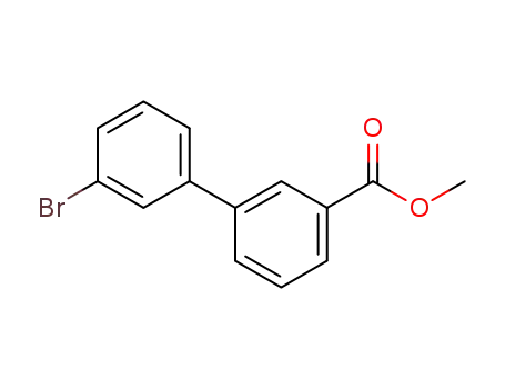 Molecular Structure of 1049118-72-0 (methyl 3′-bromo-[1,1′-biphenyl]-3-carboxylate)