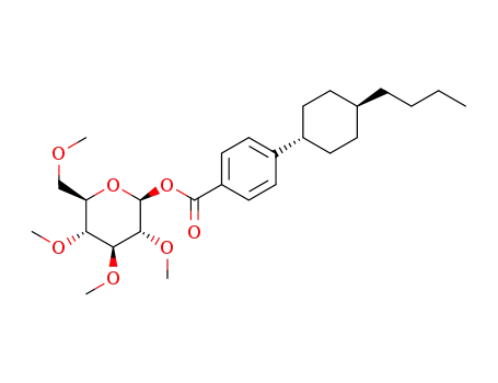 1-O-{4-(trans-4-butylcyclohexyl)benzoyl}-2,3,4,6-tetra-O-methyl-β-D-glucopyranose