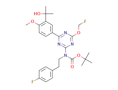 tert-butyl {4-(Fluoromethoxy)-6-[3-(1-hydroxy-1-methylethyl)-4-methoxyphenyl]-1,3,5-triazin-2-yl}[2-(4-fluorophenyl)ethyl]carbamate