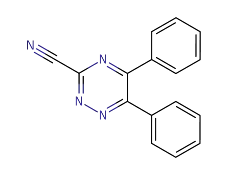 Molecular Structure of 81765-89-1 (1,2,4-Triazine-3-carbonitrile, 5,6-diphenyl-)