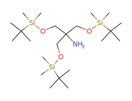 Molecular Structure of 102522-47-4 (6-(((tert-butyldimethylsilyl)oxy)methyl)-2,2,3,3,9,9,10,10-octamethyl-4,8-dioxa-3,9-disilaundecan-6-amine)