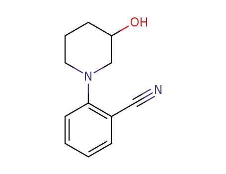 Molecular Structure of 1246816-21-6 (rac-1-[2-(Cyano)phenyl]-3-piperidinol)