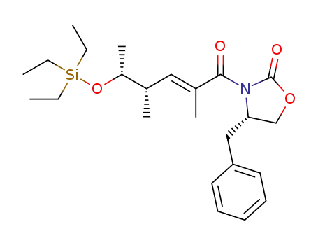 (S)-4-benzyl-3-((2E,4S,5R)-2,4-dimethyl-5-(triethylsilyl)oxy-2-hexenoyl)-2-oxazolidinone