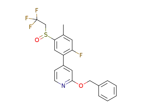 2-(benzyloxy)-4-(2-fluoro-4-methyl-5-((2,2,2-trifluoroethyl)sulfinyl)phenyl)pyridine