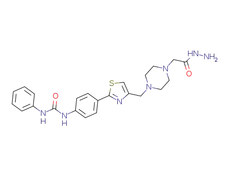 1-(4-(4-((4-(2-hydrazinyl-2-oxoethyl)piperazin-1-yl)methyl)thiazol-2-yl)phenyl)-3-phenylurea