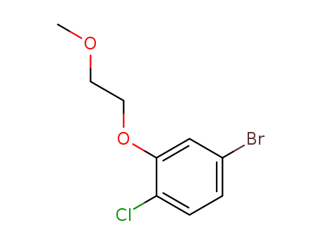 Molecular Structure of 897955-78-1 (4-Bromo-1-chloro-2-(2-methoxyethoxy)benzene)