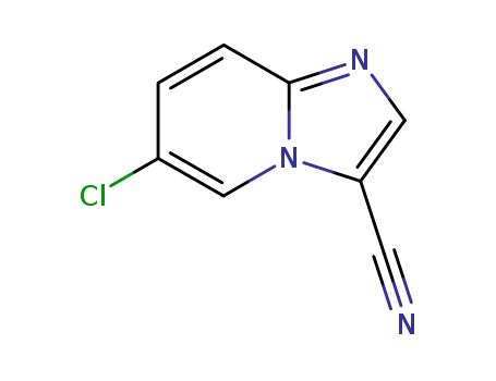 Molecular Structure of 123531-24-8 (6-CHLORO-IMIDAZO[1,2-A]PYRIDINE-3-CARBONITRILE)