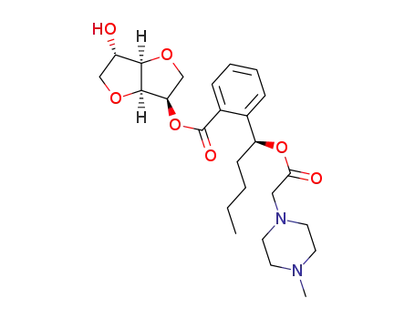 2-hydroxy-5-{2-[(S)-(+)-1-(2-(4-methylpiperazin-1-yl)acetoxy)]pentyl}benzoate-1,4:3,6-dianhydro-D-glucitol