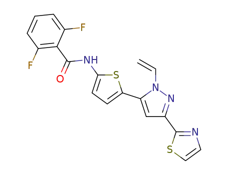 2,6-difluoro-N-(5-(3-(thiazol-2-yl)-1-vinyl-1H-pyrazol-5-yl)thiophen-2-yl)benzamide