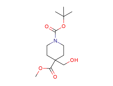 Molecular Structure of 1006044-27-4 (4-Hydroxymethyl-Piperidine-1,4-Dicarboxylic Acid 1-Tert-Butyl Ester 4-Methyl Ester)