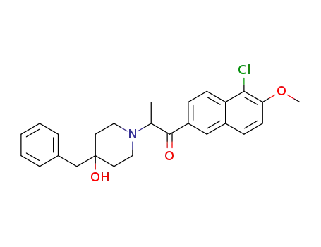 2-(4-benzyl-4-hydroxypiperidin-1-yl)-1-(5-chloro-6-methoxynaphthalen-2-yl)propan-1-one