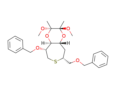 (3R,4S,5R,7R)-3-O-benzyl-4,5-[(2S,3S)-2,3-dimethoxybutan-2,3-dioxy]-7-benzyloxymethyl-thiepane-3,4,5-triol