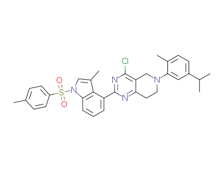 4-chloro-6-(5-isopropyl-2-methylphenyl)-2-(3-methyl-1-tosyl-1H-indol-4-yl)-5,6,7,8-tetrahydropyrido[4,3-d]pyrimidine