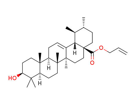 Molecular Structure of 1220960-77-9 (3-hydroxy-urs-12-en-28-oic acid allyl ester)