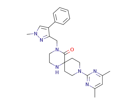 9-(4,6-dimethylpyrimidin-2-yl)-4-((1-methyl-4-phenyl-1H-pyrazol-3-yl)methyl)-1,4,9-triazaspiro[5.5]undecan-5-one