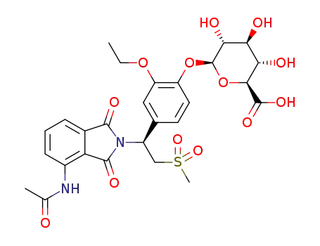 (S)-N-{2-[1-(3-ethoxy-4-glucopyranuroxy-phenyl)-2-methanesulfonyl-ethyl]-1,3-dioxo-2,3-dihydro-1H-isoindol-4-yl}-acetamide