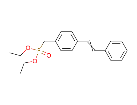 Molecular Structure of 63842-16-0 (Phosphonic acid, [[4-(2-phenylethenyl)phenyl]methyl]-, diethyl ester)