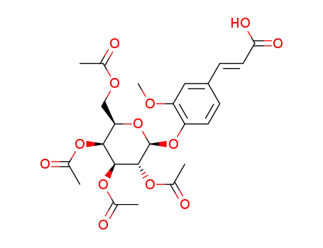 4-E-[(2-carboxy)ethenyl]-2-methoxyphenyl 2,3,4,6-tetra-O-acetyl-β-D-galactopyranoside