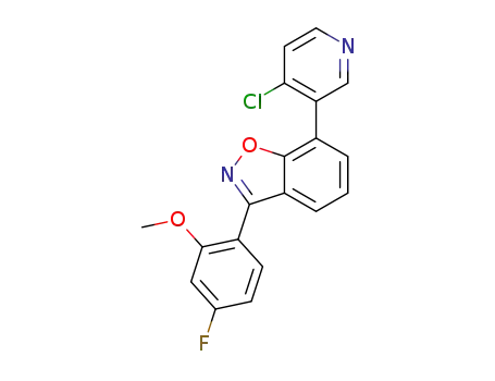 Molecular Structure of 1428880-32-3 (7-(4-chloropyridin-3-yl)-3-(4-fluoro-2-methoxyphenyl)benzo[d]isoxazole)