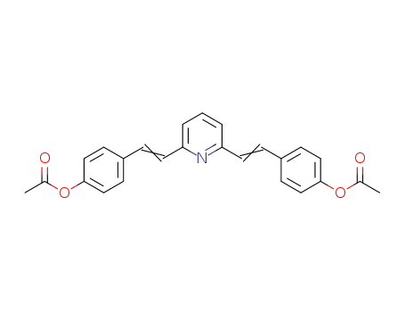 Molecular Structure of 94356-50-0 (pyridine-2,6-diylbis(ethene-2,1-diylbenzene-4,1-diyl) diacetate)