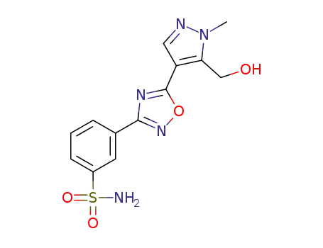 3-{5-[5-(hydroxymethyl)-1-methyl-1H-pyrazol-4-yl]-1,2,4-oxadiazol-3-yl}benzenesulfonamide