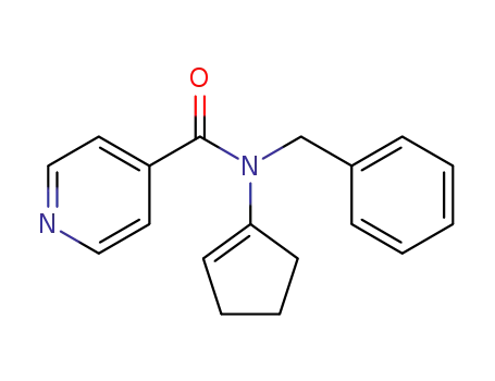 Molecular Structure of 1429043-78-6 (N-benzyl-N-cyclopent-1-enyl-isonicotinamide)