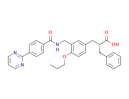 (R)-2-Benzyl-3-(4-propoxy-3-((4-(pyrimidin-2-yl)benzamido)methyl)phenyl)propanoic acid