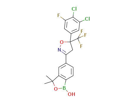 5-(5-(3,4-dichloro-5-fluorophenyl)-5-(trifluoromethyl)-4,5-dihydroisoxazol-3-yl)-3,3-dimethylbenzo[c][1,2]oxaborol-1(3H)-ol