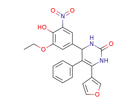 4-(3-ethoxy-4-hydroxy-5-nitrophenyl)-6-(furan-3-yl)-5-phenyl-3,4-dihydropyrimidin-2(1H)-one