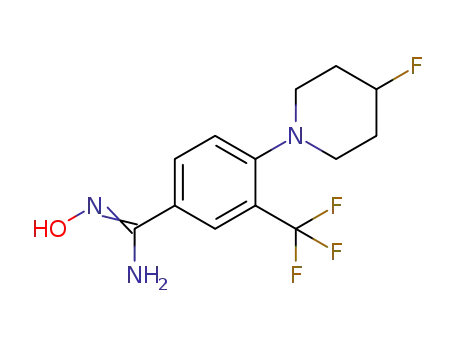 4-(4-fluoropiperidin-1-yl)-N'-hydroxy-3-(trifluoromethyl)benzimidamide