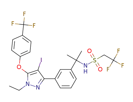 N-[2-(3-{1-ethyl-4-iodo-5-[4-(trifluoromethyl)phenoxy]-1H-pyrazol-3-yl}phenyl)propan-2-yl]-2,2,2-trifluoroethanesulfonamide