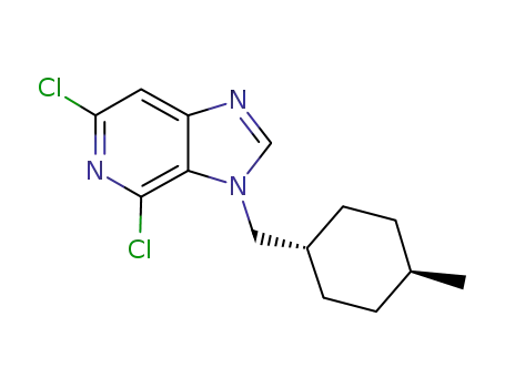 Molecular Structure of 1616434-24-2 (4,6-dichloro-3-(((trans)-4-methylcyclohexyl)methyl)-3H-imidazo[4,5-c]pyridine)
