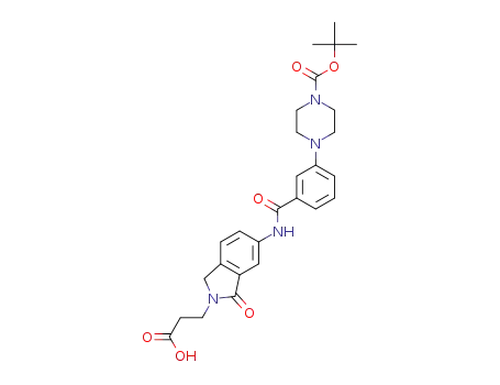 3-{6-[3-(4-boc-piperazin-1-yl)benzoylamino]-1-oxo-1,3-dihydroisoindol-2-yl}propionic acid