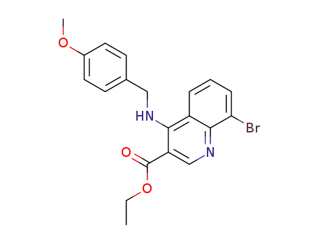 ethyl 8-bromo-4-((4-methoxybenzyl)amino)quinoline-3-carboxylate