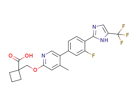 1-{[(5-{3-fluoro-4-[5-(trifluoromethyl)-1H-imidazol-2-yl]phenyl}-4-methylpyridin-2-yl)oxy]methyl}cyclobutanecarboxylic acid