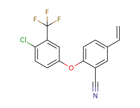 Molecular Structure of 1369254-89-6 (2-{[4-chloro-3-(trifluoromethyl)phenyl]oxy}-5-ethenylbenzonitrile)