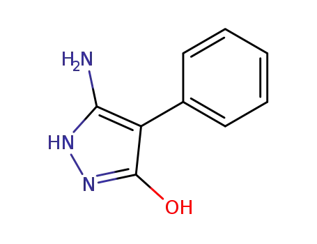 Molecular Structure of 62538-17-4 (3H-Pyrazol-3-one, 5-amino-1,2-dihydro-4-phenyl-)