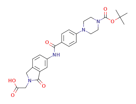 {6-[4-(4-boc-piperazin-1-yl)benzoylamino]-1-oxo-1,3-dihydroisoindol-2-yl}acetic acid