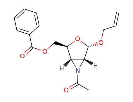 allyl N-acetyl-2,3-aziridino-5-O-benzoyl-2,3-dideoxy-α-D-ribofuranoside