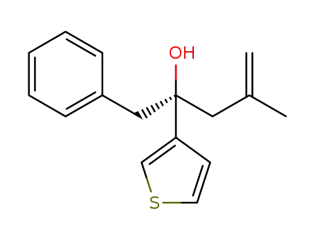 (R)-4-methyl-1-phenyl-2-(thiophen-3-yl)pent-4-en-2-ol