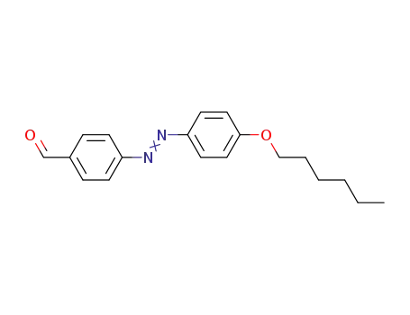 Molecular Structure of 130594-86-4 (Benzaldehyde, 4-[[4-(hexyloxy)phenyl]azo]-)